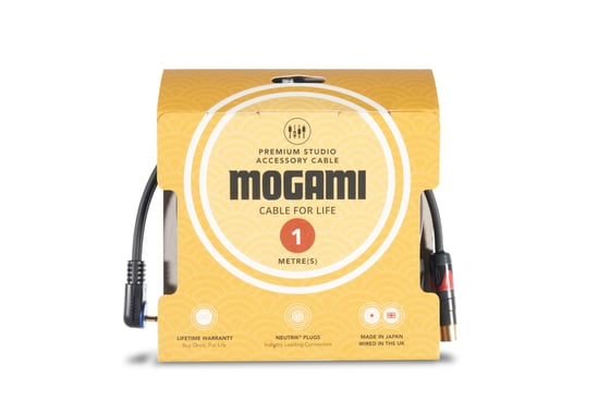 Mogami 2965 Premium Angled Mini Jack to 2x RCA Phono Cable, 1m