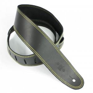 DSL SGE25 Leather Strap with Stitching, Black/Yellow