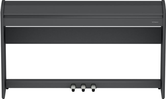 Roland F107 Digital Piano, Black Closed Front