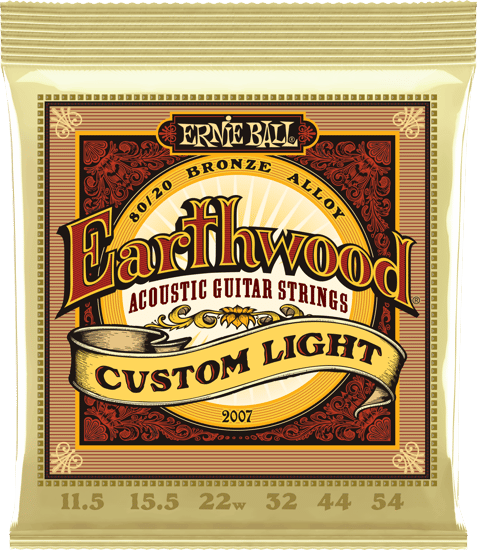 Ernie Ball 2007 Earthwood 80/20 Bronze Acoustic, Custom Light, 11.5-54