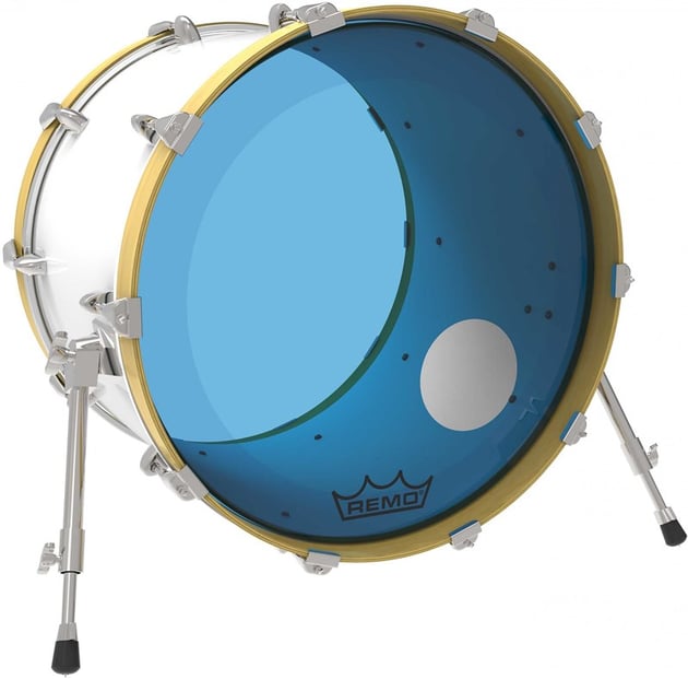 blue bass drum