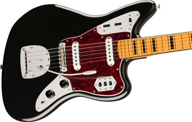 Fender Vintera II 70s Jaguar Black Tilt 1