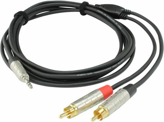 Lynx PC245/5/REAN 3.5mm TRS to 2× RCA Phono Cable, 5m