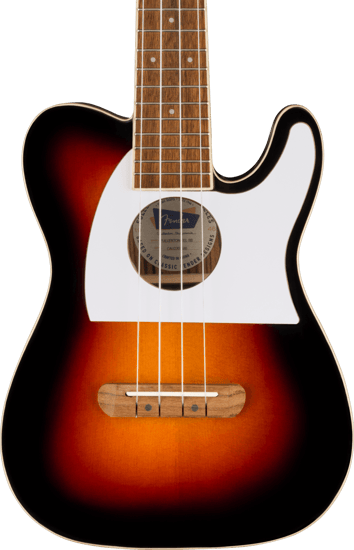 Fender Fullerton Tele Uke, Walnut Fingerboard, White Pickguard, 2-Color Sunburst