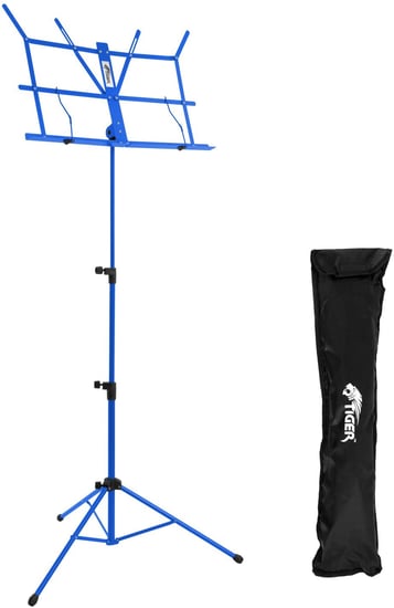 Tiger MUS56 Easy Folding Music Stand with Bag, Blue