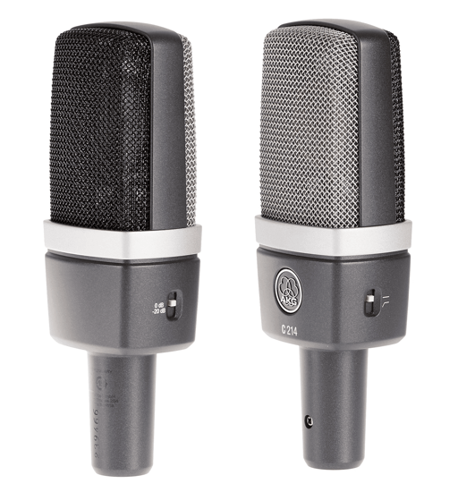 AKG C214 Stereo Matched Pair Condenser Microphone Set