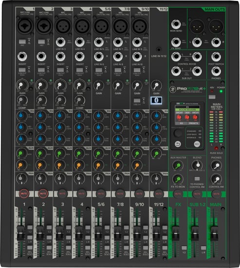 Mackie ProFX12v3+ Compact 12-Channel Mixer with FX