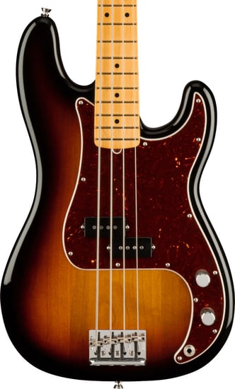 Fender American Professional II Precision Bass, Maple Fingerboard, 3 Tone Sunburst
