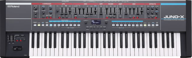Roland Juno X Synthesizer Front Panel View