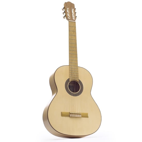 Hokada Silver Guitar, Solid Front Laminated Ash Back, 4/4 Size