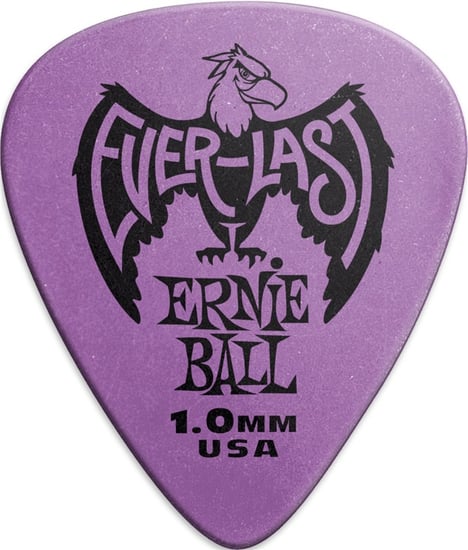 Ernie Ball 9193 Everlast Pick, 1mm, Purple, 12 Pack
