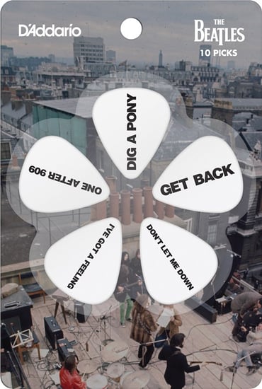 D'Addario 1CWH4 Beatles Get Back Picks, Medium, 10 Pack