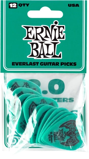 Ernie Ball Everlast 2mm Teal 12 Pack Front