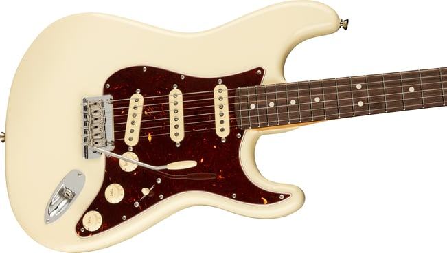 Fender AM Professional II Strat RW White Tilt