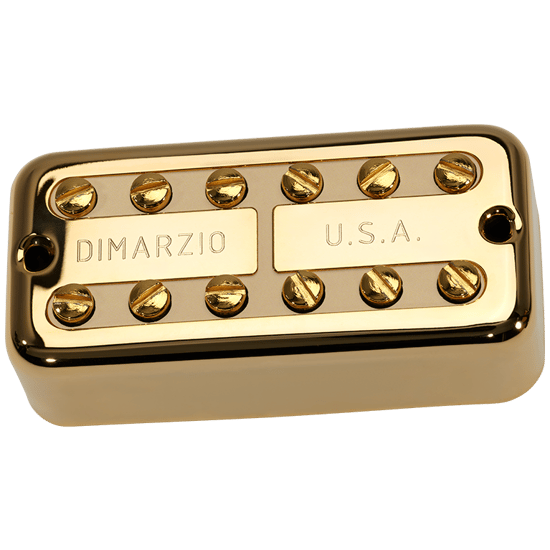DiMarzio PAF'Tron, Neck Pickup, Standard Spaced, Gold Cover, Cream Insert