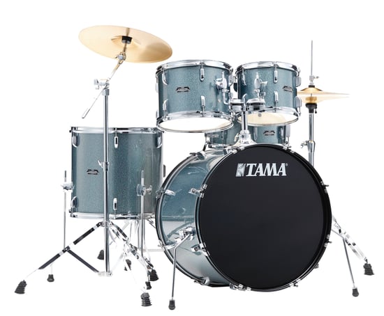Tama ST50H5Z Stagestar 5 Piece Kit with Zildjian Cymbal Set, Blue Mist