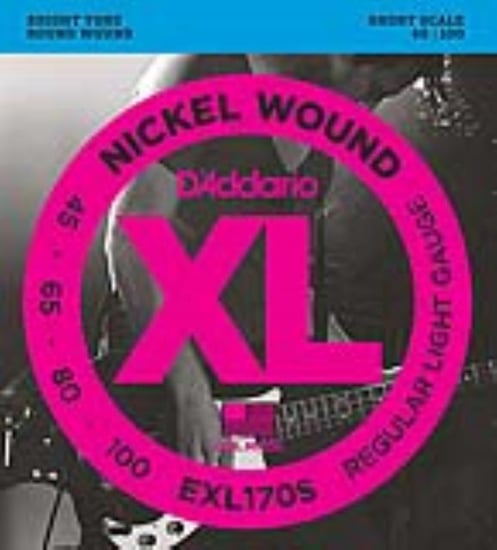 D'Addario EXL170S Nickel Wound Bass, Light, 45-100, Short Scale