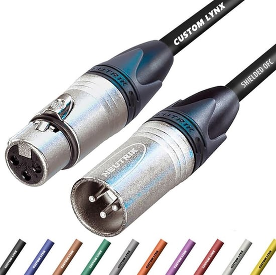 Lynx MELCD XLR Microphone Cable, Neutrik, 3m, Yellow