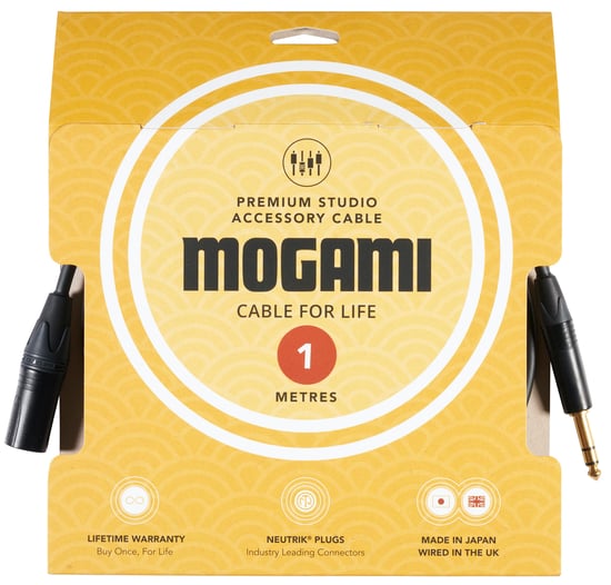 Mogami 2534 Premium TRS Jack to Male XLR Cable, 1m