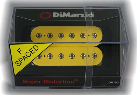 DiMarzio DP100F Super Distortion Humbucker, F-Spaced, Yellow