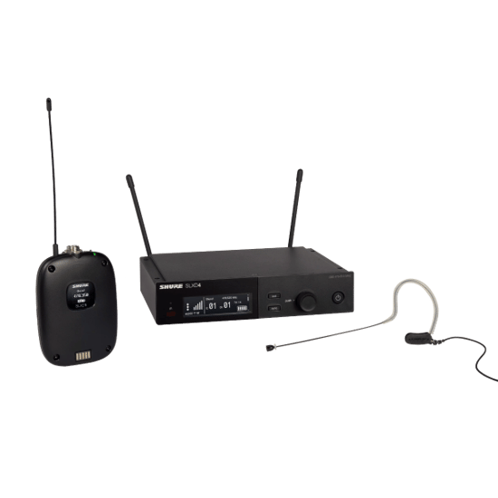 Shure SLXD14/153B Digital Earworn Wireless System with MX153 Earset, Black