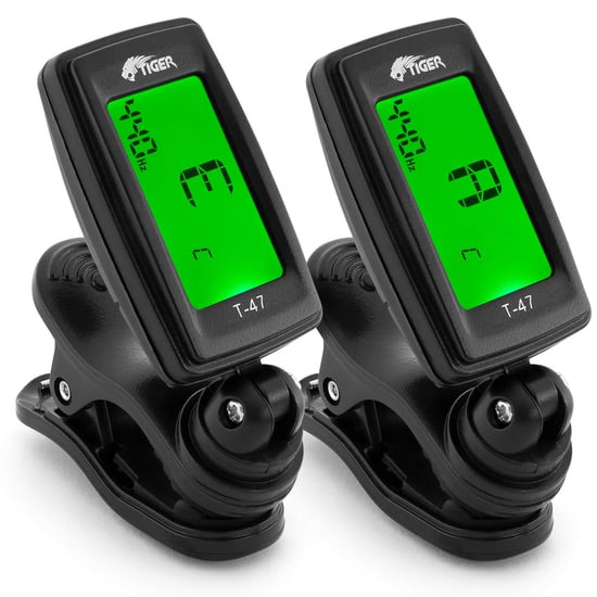 Tiger T-47 Clip-On Digital Chromatic Tuner, 2 Pack