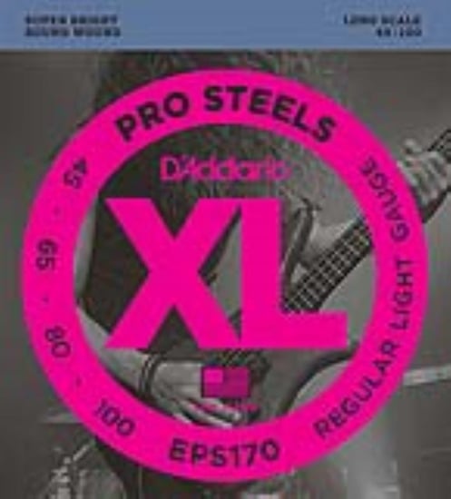 D'Addario EPS170 Pro Steels Bass, Long Scale, Light, 45-100