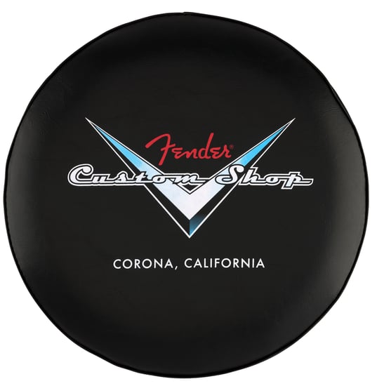 Fender Custom Shop Chevron Logo Barstool, Black/Chrome, 30"