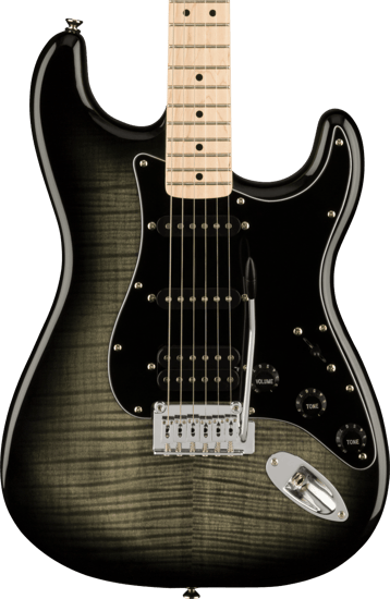 Squier Affinity Series Stratocaster FMT HSS, Maple Fingerboard, Black Burst