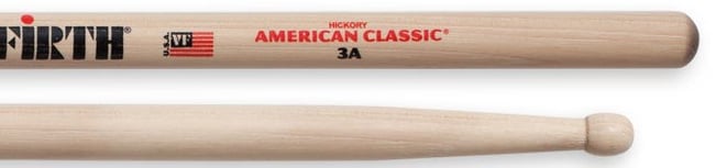 American Classic 3A Wood Tip Drumsticks