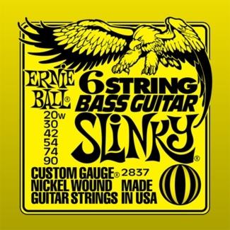 Ernie Ball 2837 6 String Bass Slinky Guitar Strings (20-90)
