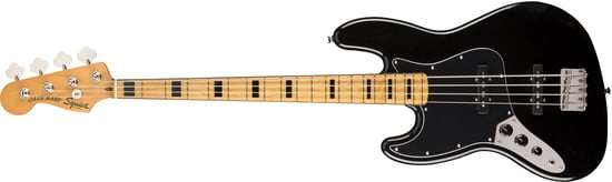 Squier Classic Vibe '70s Jazz Bass, Maple Fingerboard, Black, Left Handed