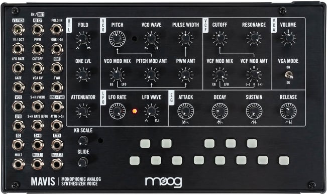 Moog Mavis Semi-Modular Analogue Synth Front
