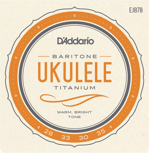 D'Addario EJ87B Titanium Baritone Ukulele, 28-35