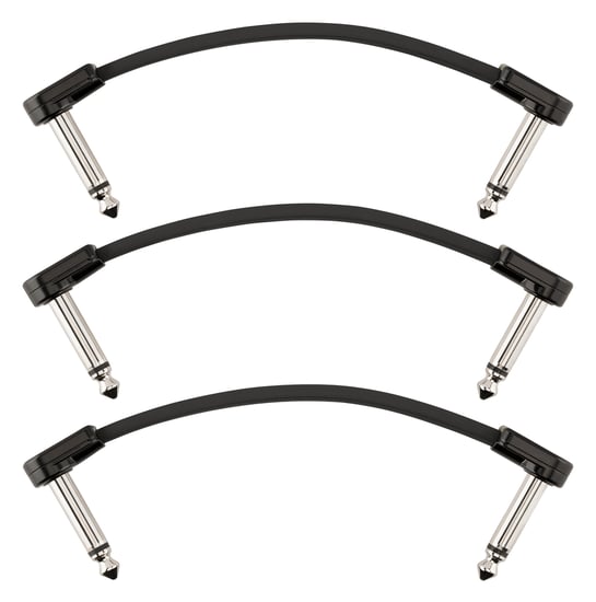 Fender Blockchain 4in Patch Cable, 3-Pack, Angle/Angle