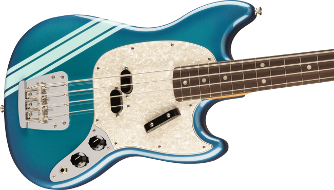 Fender Vintera II Mustang Bass Burgundy Tilt 1